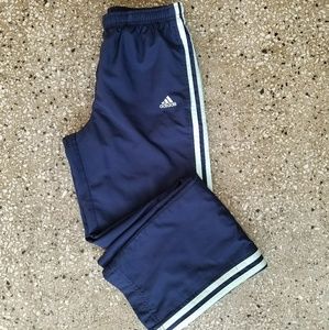 Adidas navy striped track pants